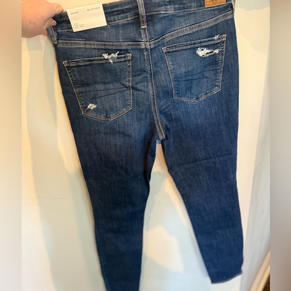 American Eagle Outfitters Next Level High-Waisted Distressed Jegging-Size 12-NWT - Picture 5 of 11